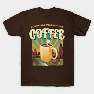 Good Morning Coffee Camping T-Shirt